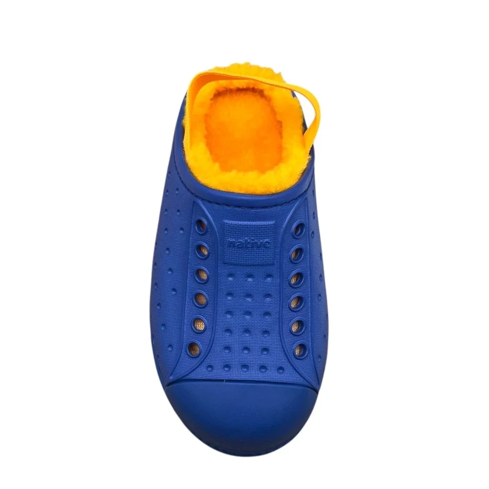 Native Jefferson Toddler Boys Slip-On Cozy Clogs Size 9 Blue-Yellow Warm‎ Shoes
